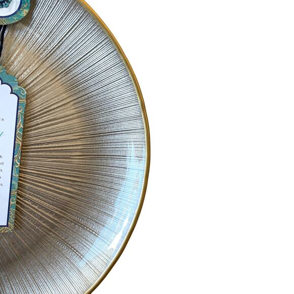 Gorgeous Champagne & Gold Turkish Glass Appetizer Dessert Plates 8" Set 4 New - Picture 10 of 13